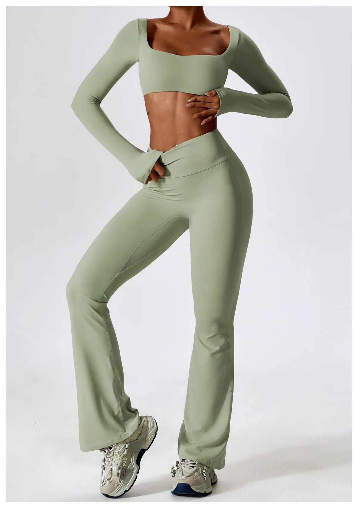 Green Loungewear Flares