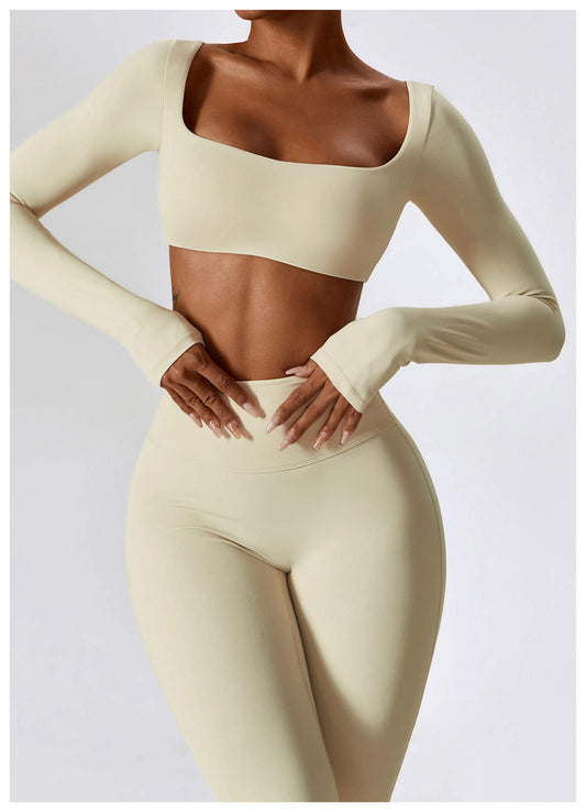 Cream Longsleeve Loungewear Top